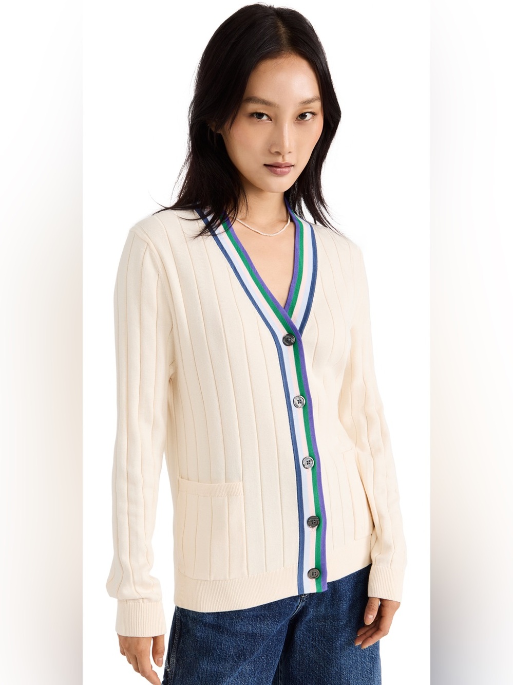KULE SZ MD THE BINX STRIPED CARDIGAN